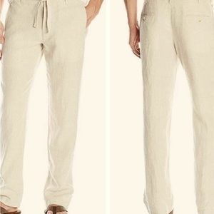 Perry Ellis Linen Drawstring Button Fly Lightweight Wedding Casual Pants *sz 42*